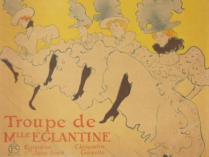'La compañía de Mademoiselle Eglantine' (1896), cartel de Toulouse-Lautrec.