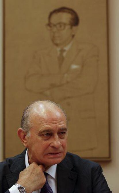 El ministre de l'Interior, Jorge Fernandez Diaz, al Congrés.
