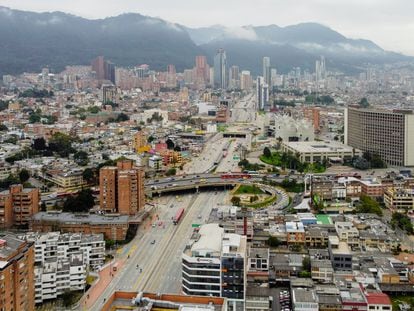 Vista de la ciudad de Bogotá, Colombia.