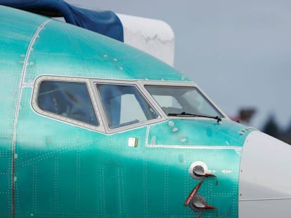 Morro de un 737 MAX en las instalaciones de Boeing en Renton.