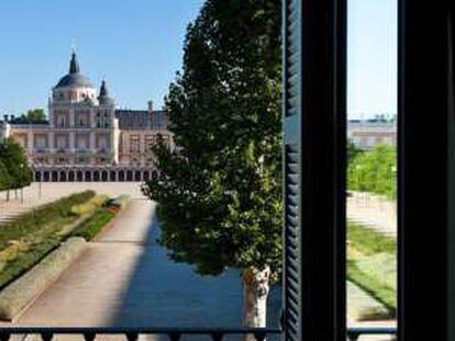 Vista desde una de las habitaciones del hotel NH Collection Palacio de Aranjuez.