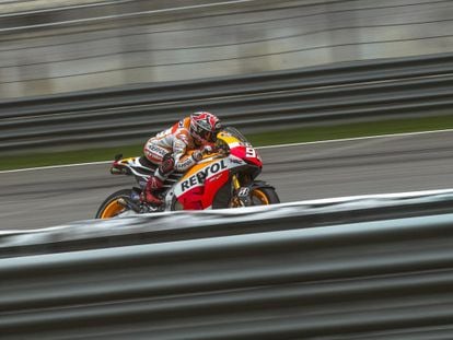 Márquez, durante el Gran Premio de Malasia.