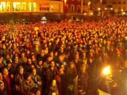 Foto de la plaza este viernes tuiteada por Izquierda Unida.