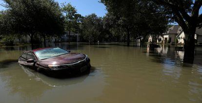 Inundaciones en Houston (Texas) tras el paso del huracán Harvey.