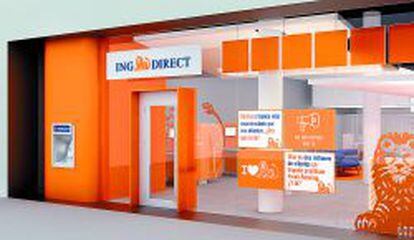 Oficina de ING Direct, que ha rebajado su hipoteca a eur&iacute;bor m&aacute;s 1,99%.