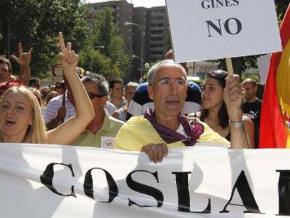 Manifestaci&oacute;n en Coslada contra Gin&eacute;s Jim&eacute;nez. 