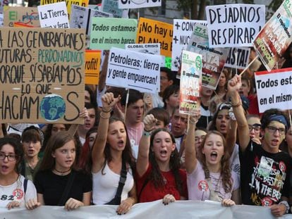 Huelga por el clima en Madrid en septiembre de este año.