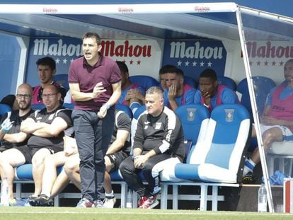 Asier Garitano, el pasado 19 de mayo en su último partido como entrenador del Leganés.