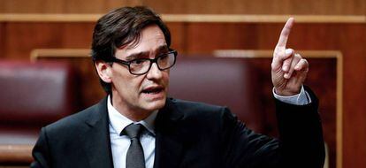 El candidato del PSC a las elecciones catalanas, Salvador Illa