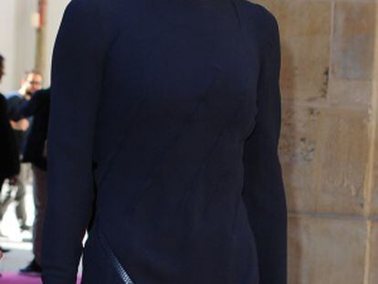 La actriz Meg Ryan en una de sus apariciones esta semana en la alta costura de Par&iacute;s.