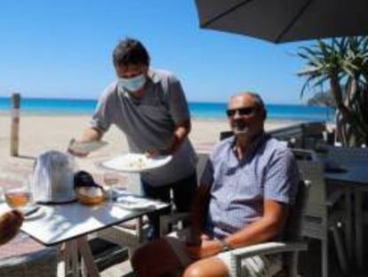 Turistas británicos en Calviá (Mallorca)