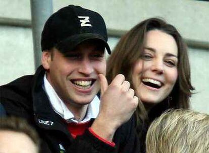 Guillermo y Kate, durante un partido entre Inglaterra e italia, en el torneo Seis Naciones de rugby.