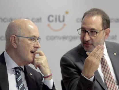 Josep Antoni Duran Lleida y Ramon Espadaler en una reunión de partido.