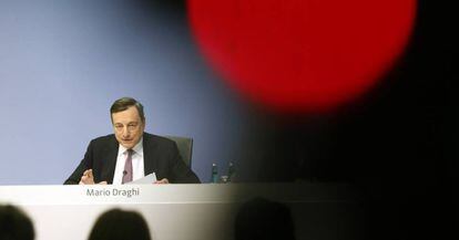 Mario Draghi, ayer en Fráncfort.