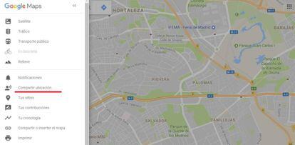 Google Maps permite compartir tu ubicación