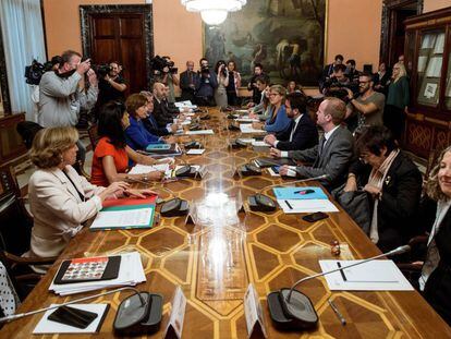 Reunió de la Comissió Mixta d'Afers Econòmics i Fiscals Estat-Catalunya.