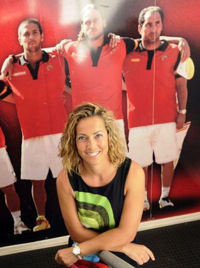 Gala León, durante su presentación como seleccionadora española de tenis.