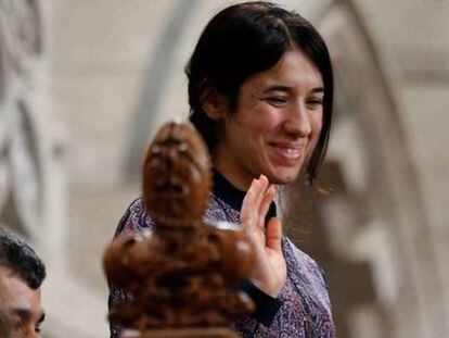 Nadia Murad, el pasado martes en el Parlamento de Otawa.