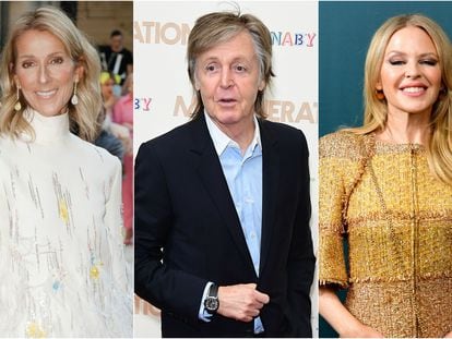 Céline Dion, Paul McCartney y Kylie Minogue.