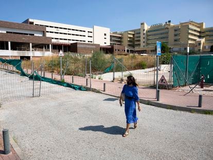 Obras de ampliación sin terminar del hospital Costa del Sol, en Marbella.