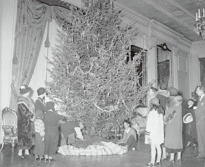 Árbol de Navidad en la Casa Blanca en 1937.