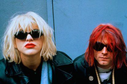Courtney Love y Kurt Cobain, en una imagen de 1992.