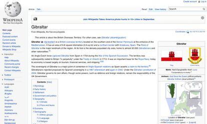 Entrada sobre Gibraltar en Wikipedia