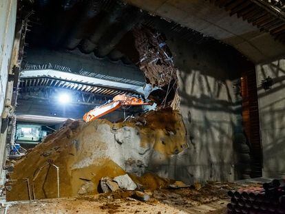 Última excavación del túnel de Glòries, en Barcelona.