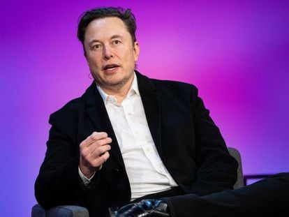 Elon Musk, durante su participación, este jueves, en una conferencia TED en la ciudad canadiense de Vancouver.