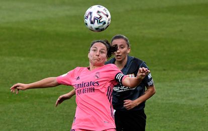 Ivana y Sheila, durante un partido reciente entre el Real Madrid y el Rayo de la Liga Iberdrola.