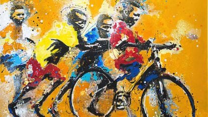 Óleo titulado 'Solidaridad' del artista marfileño Prince Galla Gnohité.