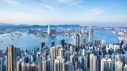 Vista de Hong Kong.