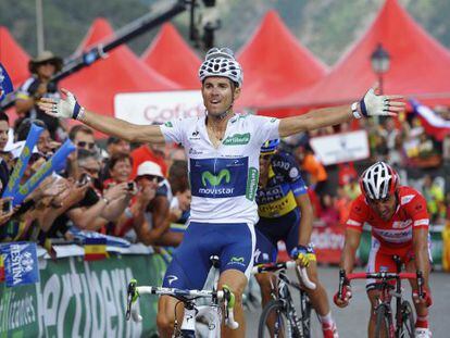 Valverde festeja su triunfo en Andorra.