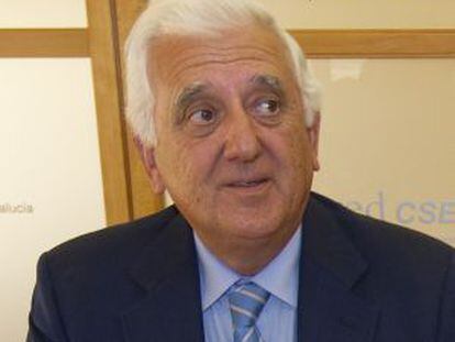 El presidente de la CEA, Santiago Herrero. 