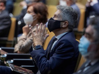 El ministro del Interior, Fernando Grande-Marlaska, en un acto celebrado el pasado 14 de octubre en la sede del Tribunal Constitucional.