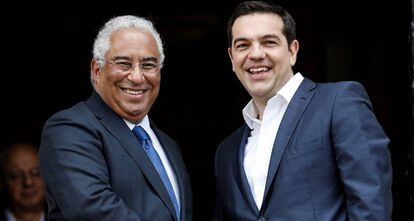 Antonio Costa y Alexis Tsipras, en 2016.
