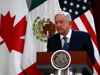 El presidente de México Andrés Manuel López Obrador habla durante un evento 10 de diciembre de 2019. AP / Marco Ugarte