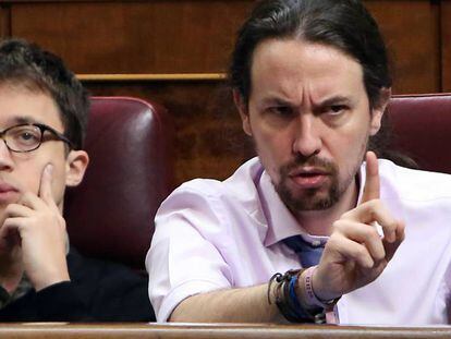 Íñigo Errejón y el líder de Podemos, Pablo Iglesias.