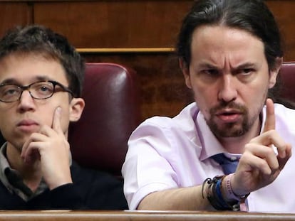 Íñigo Errejón y el líder de Podemos, Pablo Iglesias.