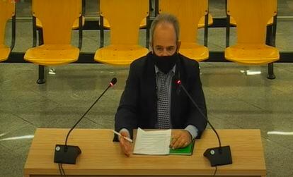 Arturo González Panero, former mayor of Boadilla, during his statement this Wednesday at the National Court.