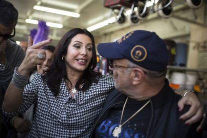 Miri Regev, en un acto durante la campaña electoral el pasado febrero.