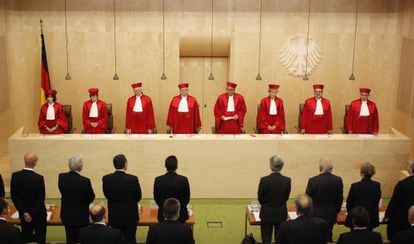 Los magistrados del Tribunal Constitucional alem&aacute;n, el pasado septiembre en Karlsruhe 