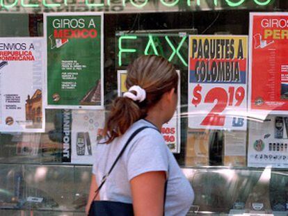 Fachada de un locutorio. 