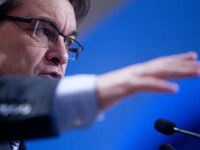 Artur Mas, al hacer balance de su primer año de gobierno.