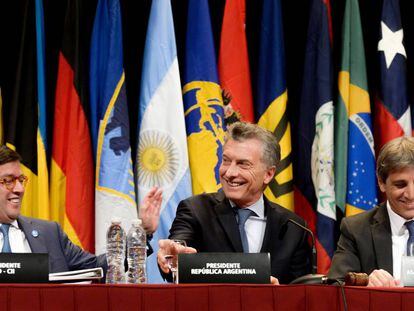 Mauricio Macri participa de la asamblea del BID que se realizó en marzo pasado en la provincia argentina de Mendoza.