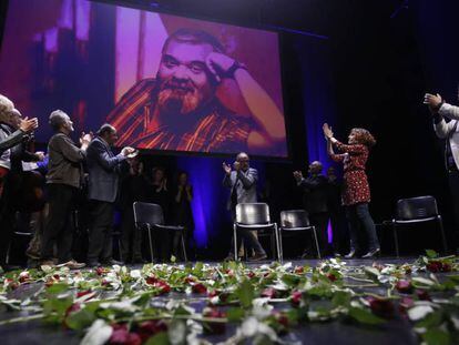 Aplausos emotivos a Canut al final del homenaje.