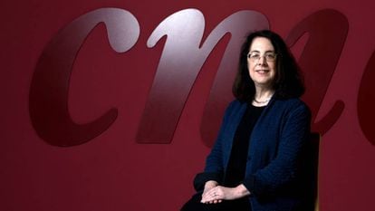 La patóloga estadounidense Arlene Sharpe, después de la entrevista.