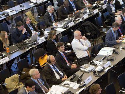 Delegados durante las sesiones del IPCC, en Copenhague de este fin de semana.