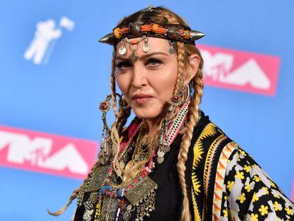 Madonna, durante los premios MTV Video Music Awards, en el Radio City Music Hall de Nueva York, en agosto de 2018