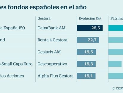 Estos son y así invierten los cinco fondos españoles que suben hasta el 27% en el año